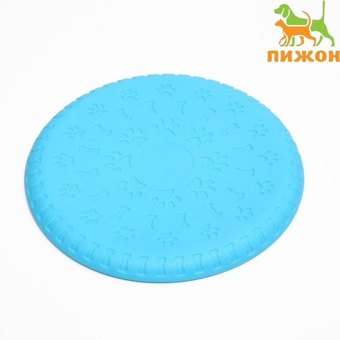 Фрисби Фрисби "Косточки и лапки", 18,6 см, термопластичная резина, голубой