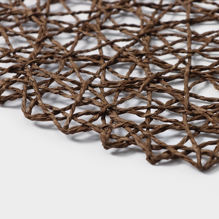 Салфетка сервировочная на стол Доляна «Одуванчик», d=38 см, цвет коричневый Салфетка сервировочная на стол Доляна «Одуванчик», d=38 см, цвет коричневый