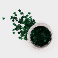 Глиттер пищевой фигурный звёзды зеленые Глиттер пищевой фигурный звёзды зеленые