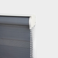 Штора рулонная &laquo;День-ночь&raquo;, 120&times;180 см (с учётом креплений 3,5 см), цвет серый