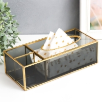 Шкатулка стекло салфетница и подставка "Затемнённая" 7,5х11,5х25,5 см Шкатулка стекло салфетница и подставка "Затемнённая" 7,5х11,5х25,5 см