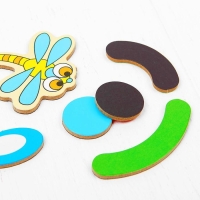 Конструктор магнитный &laquo;Весёлые человечки&raquo; с двухсторонней доской, мелом и маркером, 71 элемент