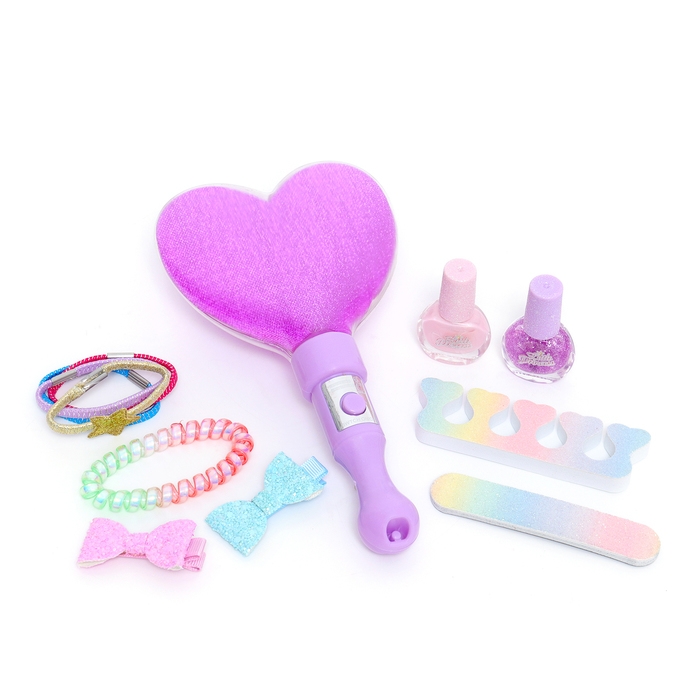 Набор косметики для девочки, с фиолетовым зеркалом Набор косметики для девочки, с фиолетовым зеркалом
