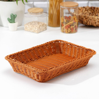 Корзина для продуктов Доляна, 35&times;24,5&times;7 см, цвет коричневый