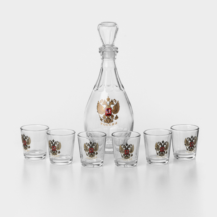 Набор для вина &laquo;Орёл&raquo;, 7 предметов: графин, стаканы 6 шт