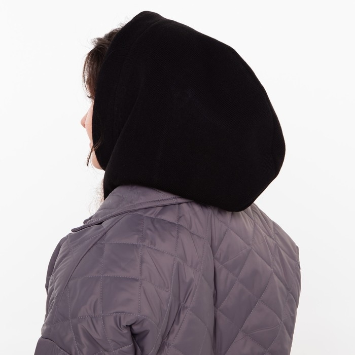 Шапка (капор) женский, цвет чёрный, размер 54-58 Шапка (капор) женский, цвет чёрный, размер 54-58