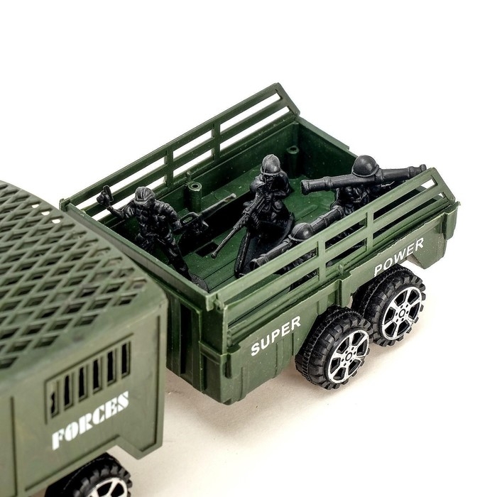 Машина инерционная «Армия», с прицепом, МИКС Машина инерционная «Армия», с прицепом, МИКС