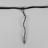 Гирлянда &laquo;Бахрома&raquo; 1.8 х 0.5 м, IP20, тёмная нить, 48 LED, свечение жёлтое, 8 режимов, 220 В