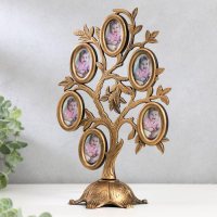 Фоторамка пластик на 6 фото 4,5х3 см "Дерево с плодами" тёмное золото 26,5х19,5х11 см Фоторамка пластик на 6 фото 4,5х3 см "Дерево с плодами" тёмное золото 26,5х19,5х11 см