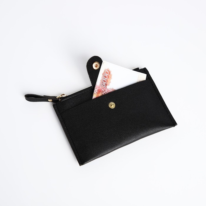 Картхолдер на молнии, цвет чёрный Картхолдер на молнии, цвет чёрный