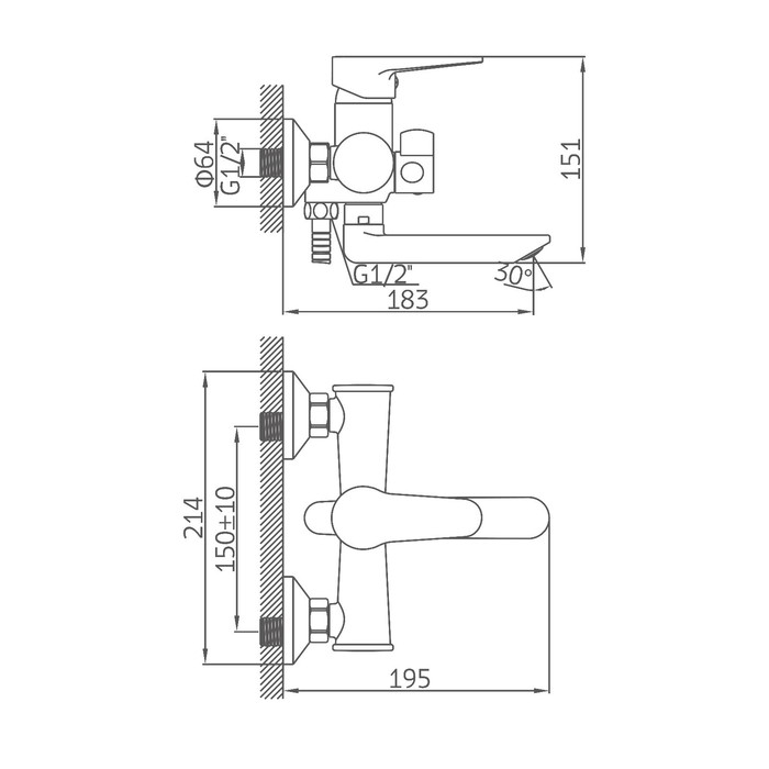 Смеситель для ванны Accoona A71111F, силумин, картридж 35мм, излив 30 см, черный/хром Смеситель для ванны Accoona A71111F, силумин, картридж 35мм, излив 30 см, черный/хром