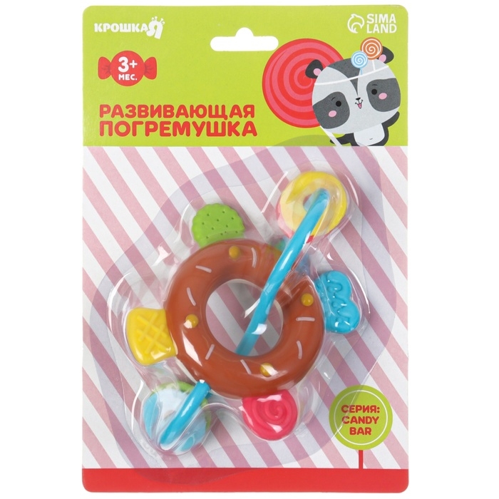 Погремушка &laquo;Сладости: Пончик&raquo;, цвет МИКС, Крошка Я