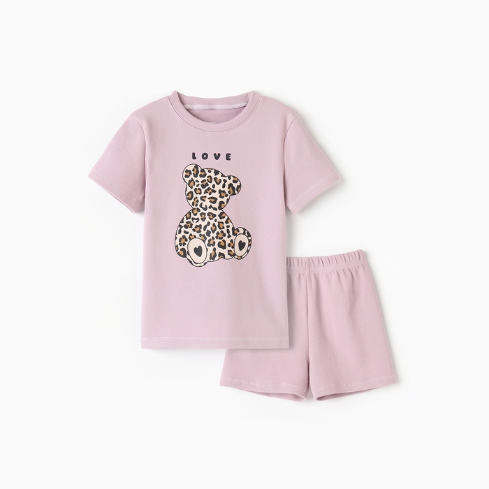 Пижама детская KAFTAN Love р.34 (122-128), лиловый