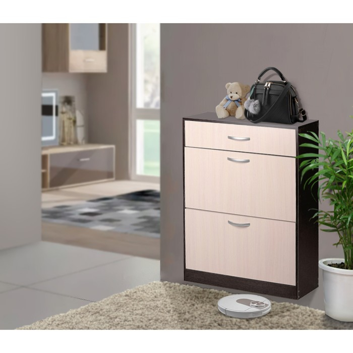 Обувница 782х280х960, Венге темный/Венге светлый