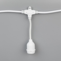 Гирлянда &laquo;Ретро белт-лайт&raquo; 10 м, IP54, УМС, белая нить, шаг 100 см, Е27 (без ламп), 220 В