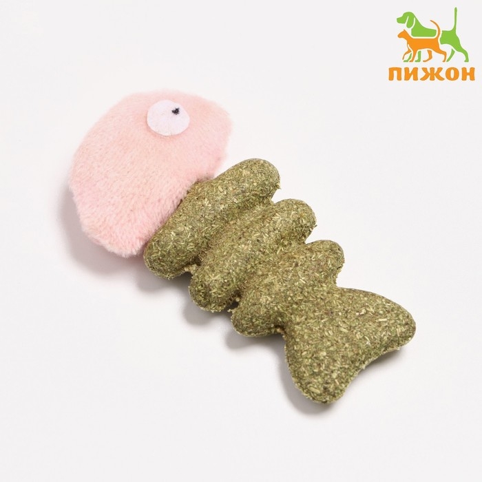 Игрушка для кошек из прессованной кошачьей мяты Игрушка для кошек из прессованной кошачьей мяты "Рыба", 7 см