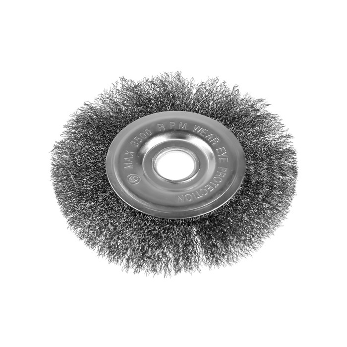 Щетка металлическая для УШМ ТУНДРА, плоская, посадка 22 мм, 150 мм Щетка металлическая для УШМ ТУНДРА, плоская, посадка 22 мм, 150 мм