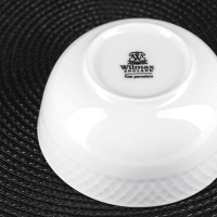 Салатник фарфоровый Wilmax &laquo;Юлия Высоцкая&raquo;, 350 мл, d=12 см, цвет белый