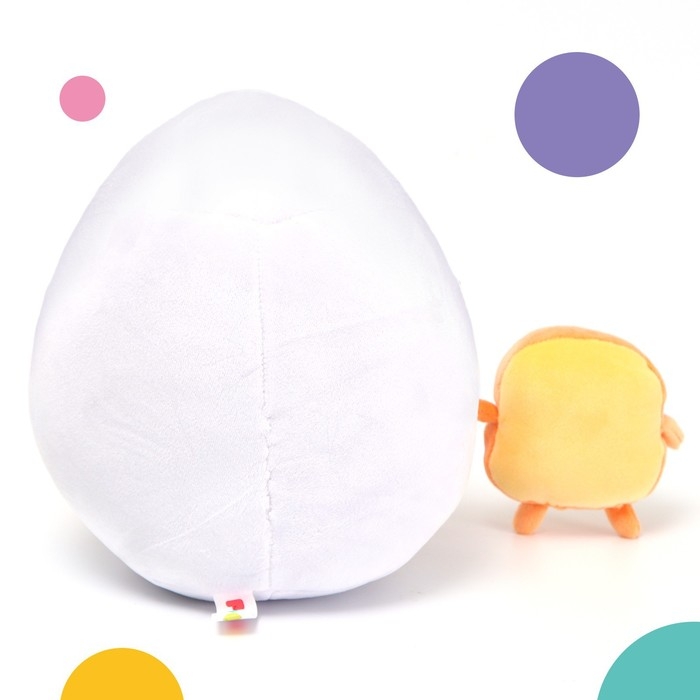 Мягкая игрушка «Яичко с хлебушком», яйцо — 21 см, хлеб — 8 см Мягкая игрушка «Яичко с хлебушком», яйцо — 21 см, хлеб — 8 см