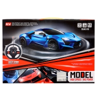 Машина радиоуправляемая &laquo;Купе&raquo;, в комплекте педали и руль, работает от батареек, цвет синий