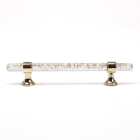 Ручка скоба CAPPIO PK106, м/о 128 мм, D=12 мм, пластик, цвет прозрачно-золтой/золото Ручка скоба CAPPIO PK106, м/о 128 мм, D=12 мм, пластик, цвет прозрачно-золтой/золото