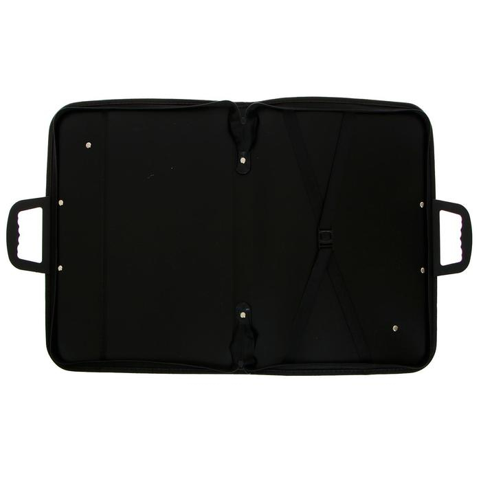 Папка для чертежей и рисунков A3, 425 x 305 х 30 мм, с ручками, пластиковая, молния вокруг, deVENTE, с внутренним карманом, чёрная