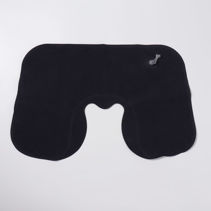 Подушка для шеи дорожная, надувная, 42 &times; 26,5 см, цвет синий