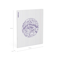 Тетрадь предметная ИНОСТРАННЫЙ ЯЗЫК, 48 листов в клетку, ErichKrause Chaos, пластиковая обложка, шелкография, блок офсет 100% белизна, инфо-блок