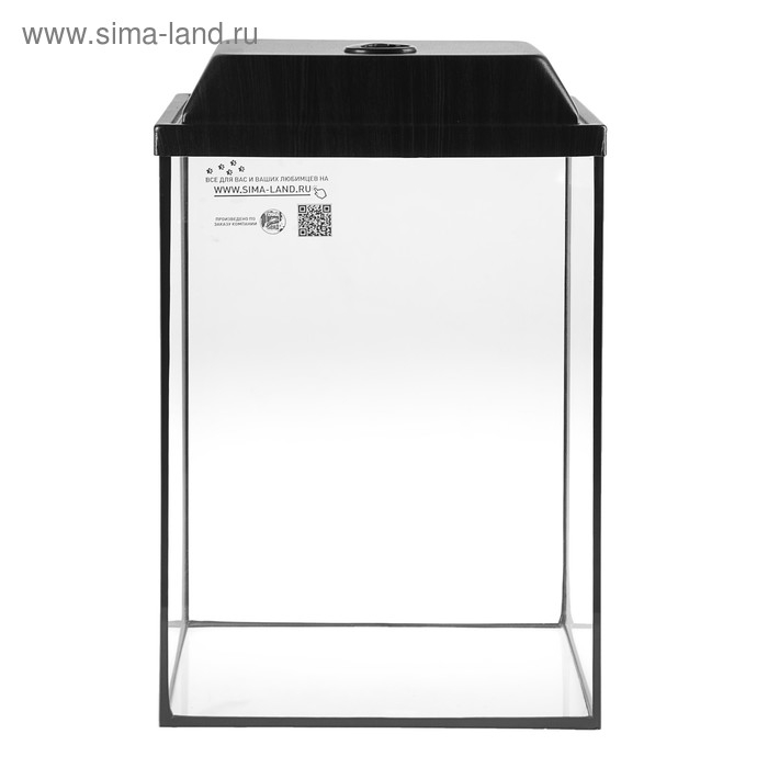 Аквариум "Колонна" с крышкой, 36 литров, 32 х 25 х 45/50,5 см, венге