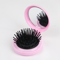 Расчёска массажная, складная, с зеркалом, d = 6,5 см, рисунок МИКС Расчёска массажная, складная, с зеркалом, d = 6,5 см, рисунок МИКС