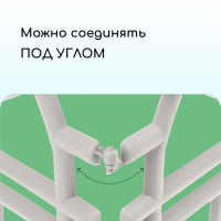 Ограждение декоративное, 32 &times; 280 см, 7 секций, пластик, белое, &laquo;Штурвал&raquo;