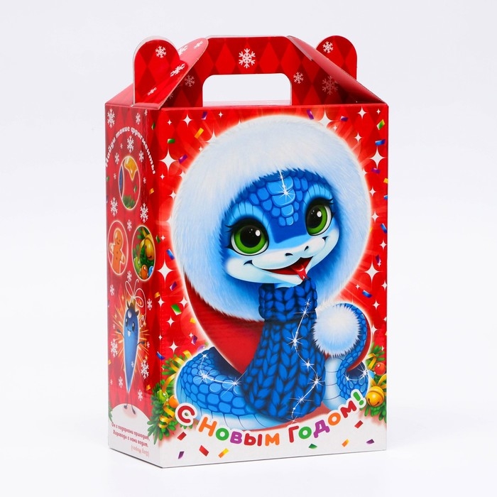 Новый год. Подарочная коробка новогодняя Василёк 18,5 х 10 х 30,5 см. Новый год. Подарочная коробка новогодняя Василёк 18,5 х 10 х 30,5 см.