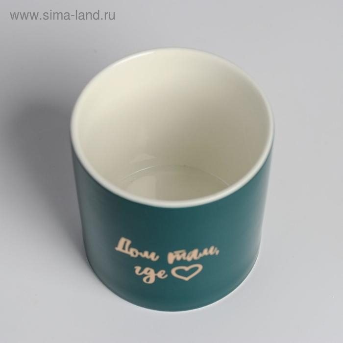 Кашпо керамическое с тиснением, &laquo;Геометрия&raquo;, 10 х 10 см