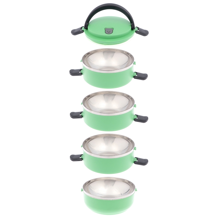 Ланч-бокс "Доляна", 2 л, сохраняет тепло 3 ч, 14 х 26 см,  зеленый