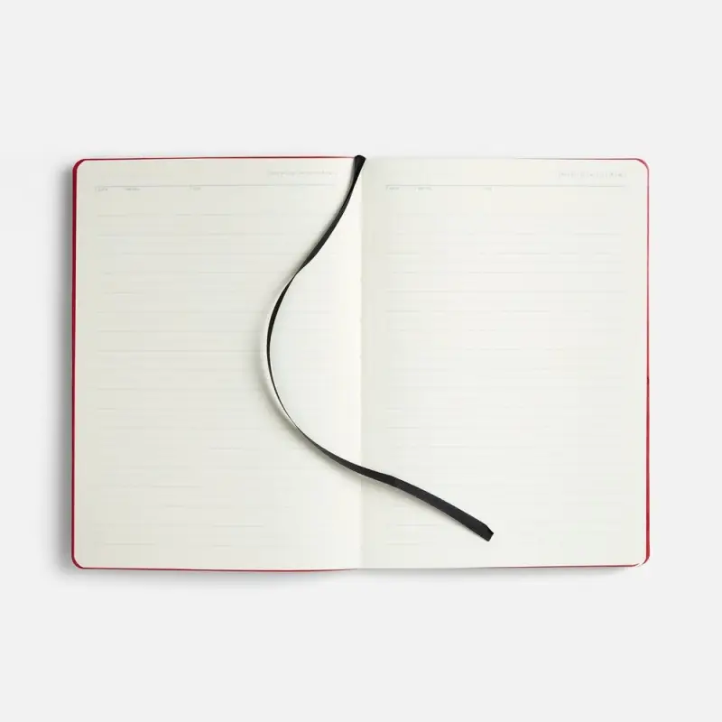 Ежедневник Doppio, недатированный, черный с красным