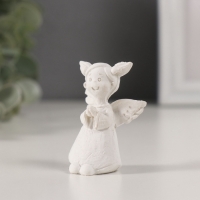 Сувенир полистоун "Девочка ангел с двуми хвостиками" белый МИКС 3,5х3х5,5 см