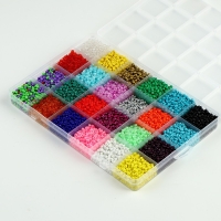 Набор для создания украшений, набор 24 цвета, 1 шт. — 2 мм, леска, ножницы, фурнитура Набор для создания украшений, набор 24 цвета, 1 шт. — 2 мм, леска, ножницы, фурнитура