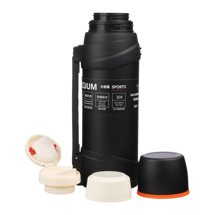 Термос, 2 л, Тропа Термос, 2 л, Тропа "Мастер К", с кружкой, сохраняет тепло до 12 ч