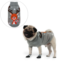 Свитер "Олень на сером", XL (ДС 34, ОШ 34, ОГ 32-51 см) Свитер "Олень на сером", XL (ДС 34, ОШ 34, ОГ 32-51 см)