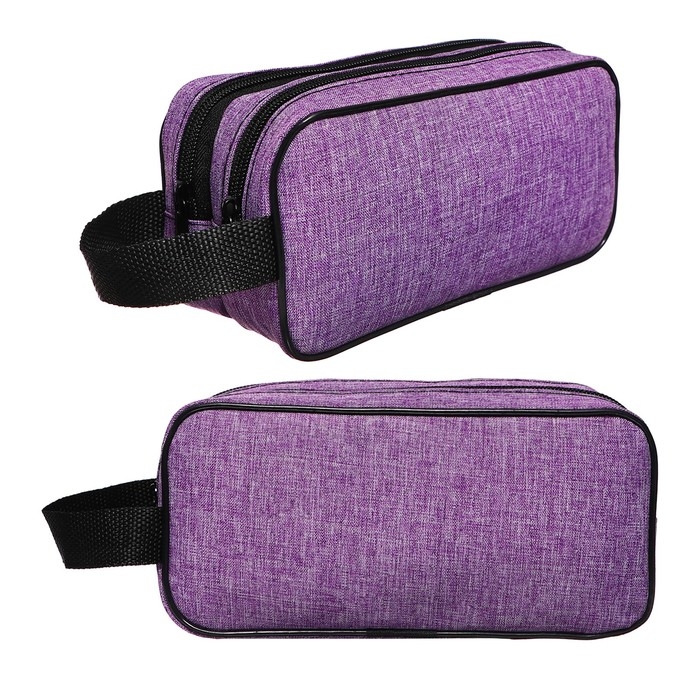 Пенал мягкий 2 отделения, 100 х 220 х 70 мм, объёмный, с ручкой,Calligrata, сиреневый Пенал мягкий 2 отделения, 100 х 220 х 70 мм, объёмный, с ручкой,Calligrata, сиреневый