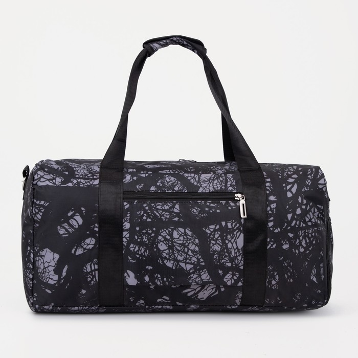 Сумка спортивная на молнии, наружный карман, средний размер, цвет чёрный Сумка спортивная на молнии, наружный карман, средний размер, цвет чёрный