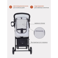 Коляска прогулочная детская Rant Basic Kira, цвет серый