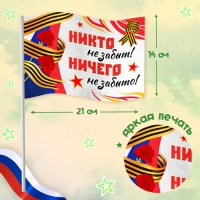 Карнавальный набор &laquo;Мы помним, мы гордимся!&raquo;, р. 42&ndash;54, дождевик, флажок