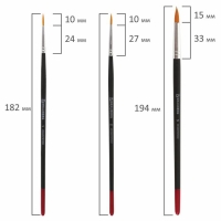 Набор кистей, синтетика, 5 штук, BRAUBERG (круглая, № 1, 2, 5, плоская № 5, 8), блистер Набор кистей, синтетика, 5 штук, BRAUBERG (круглая, № 1, 2, 5, плоская № 5, 8), блистер