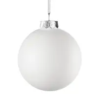 Елочный шар Finery Matt, 10 см, матовый белый Елочный шар Finery Matt, 10 см, матовый белый