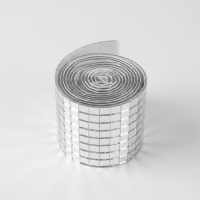 Зеркальная мозайка клеевая, 0,5 × 0,5 см, 8 рядов 4 см × 1 м, серебряное стекло Зеркальная мозайка клеевая, 0,5 × 0,5 см, 8 рядов 4 см × 1 м, серебряное стекло