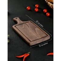 Набор разделочных досок на подставке Wild Kitchen, 37.5&times;17.5&times;2 см и 32&times;15 см, бук темный