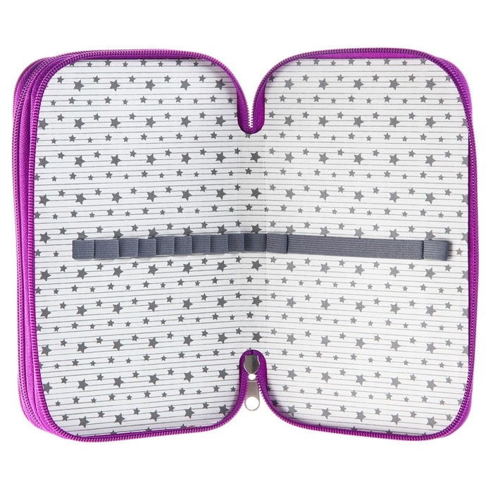 Пенал 2 секции,125х205х40 мм, ламинированный картон, Холодное сердце