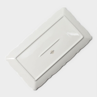 Блюдо фарфоровое сервировочное Magistro Kingdom, 34,5&times;19,5&times;2,1 см