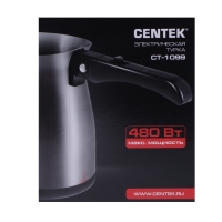Турка электрическая Centek CT-1099 SS, 480 Вт, 0.5 л, серебристая Турка электрическая Centek CT-1099 SS, 480 Вт, 0.5 л, серебристая